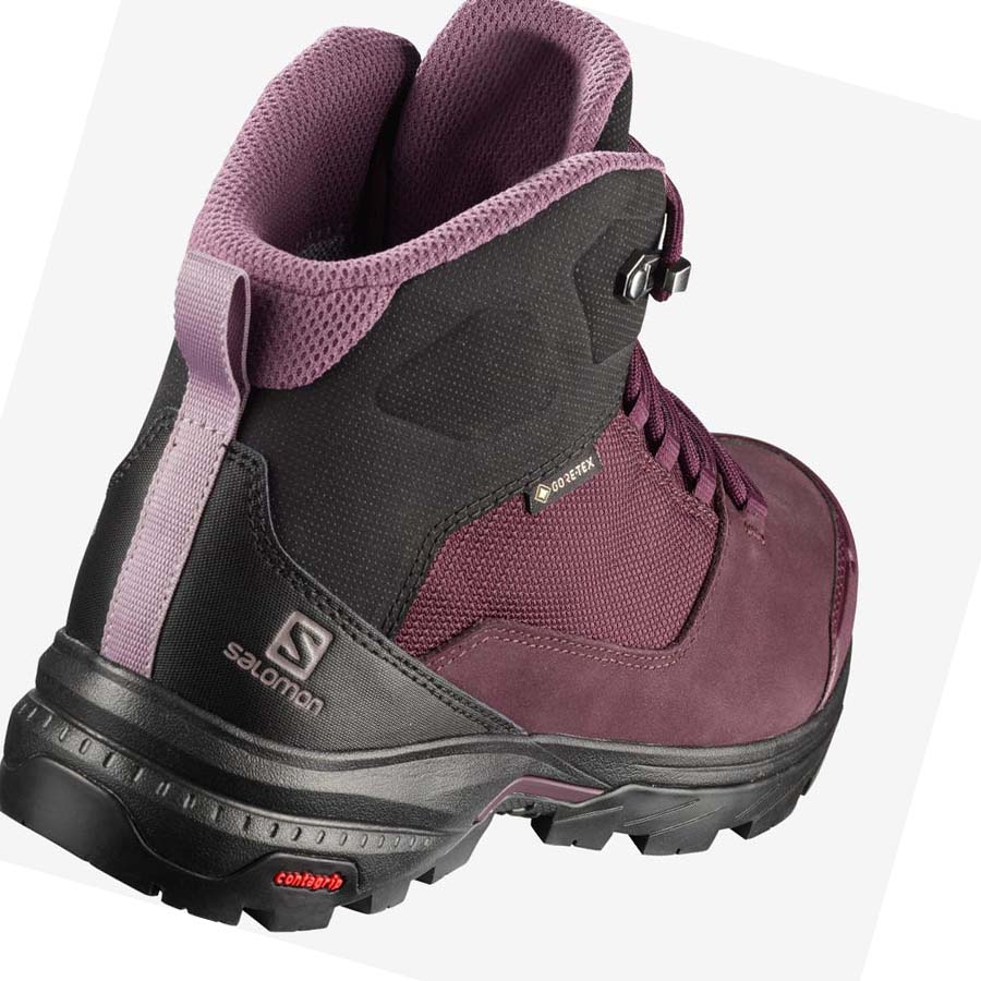 Salomon WoOUTWARD GORE-TEX Kadın Yürüyüş Ayakkabısı Kırmızı | TR 2837QMA